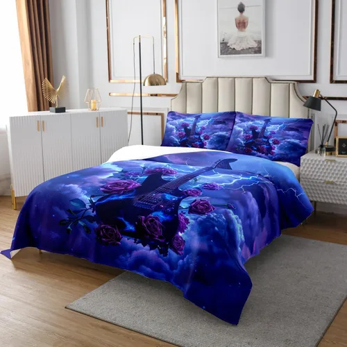 Miniatura 67 de Castle Fairy Cowboy Boots Bedspread Twin Size Bohemia Musical Guitar Coverlet Set Boys Bedroom Present Western Rustic Cowgirl Decor Bedding Set