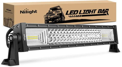 Barra de luz led Nilight, de 21", combo de foco de 100 vatios e inundación, una fila de 9,000 lúmenes, para todo terreno, led 3D antiniebla y luz de