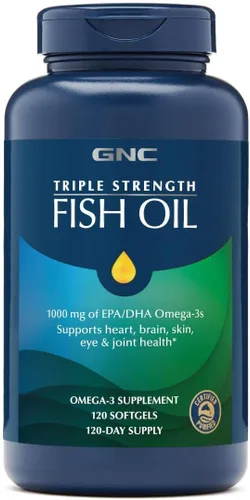 Aceite de Pescado GNC con Triple Fuerza 30 cápsulas blandas., 1