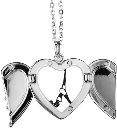 Leg Motion Yoga Girl Keep Healthy Sports Angel Wings Necklace Pendant Fashion Gift