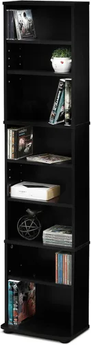 Miniatura 9 de FURINNO JAYA Torre de almacenamiento multimedia de 6 niveles, Espresso