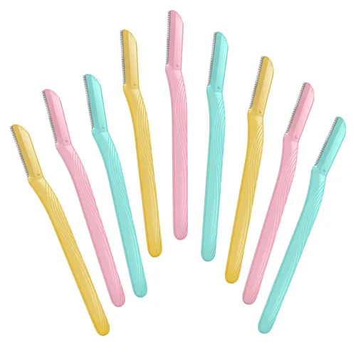 Miniatura 2 de Amazon Basics - Herramienta multiusos de limpieza de cejas y máquina de afeitar facial para mujer, incluye cubierta de cuchillas, multicolor, 9
