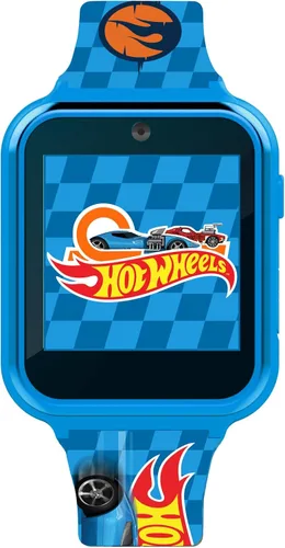 Miniatura 2 de Accutime Hot Wheels - Reloj inteligente con pantalla táctil de aprendizaje educativo azul para niños, niñas, unisex, cámara selfie, alarma