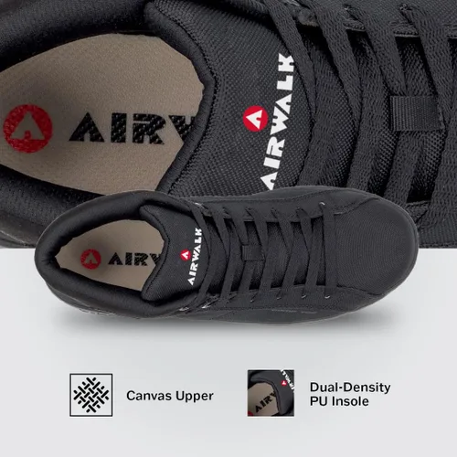 Miniatura 5 de Airwalk Deuce Mid Top Composite Toe - Zapatos de trabajo industriales para hombre, negronegro, talla 10, anchos, cómodos y ligeros para hombre
