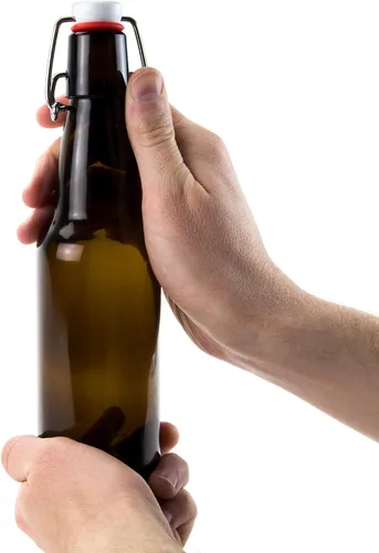 Miniatura 6 de Cocktailor Botellas de cerveza Grolsch de vidrio (paquete de 12, 11 oz./11.2 fl oz), sellado hermético con tapa abatible/tapones abatibles