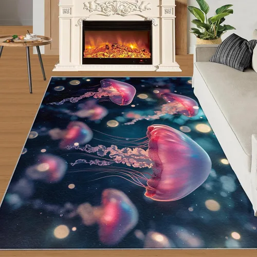Miniatura 30 de Cyberpunk - Alfombras para dormitorio, alfombra de área Cyberpunk Hacker, alfombras futuristas para sala de estar, alfombra antideslizante