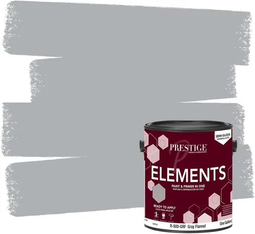 Miniatura 4 de PRESTIGE Paints Elements - Pintura interior e imprimación en uno, cáscara de huevo, 1 galón, gris cabo