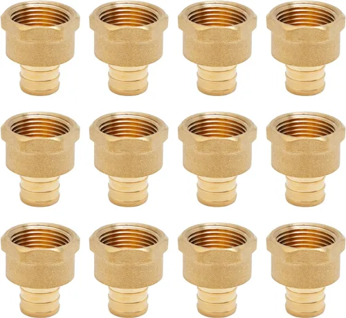 Miniatura 18 de SUNGATOR Paquete de 2 accesorios de latón PEX de 1" a 1" hembra NPT, certificados por