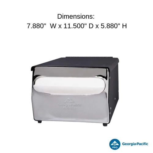Miniatura 5 de GP PRO GEORGIA-PACIFIC - Dispensador de servilletas de plegado completo para encimera, cromado, 51202, capacidad para 225 servilletas, 7.880