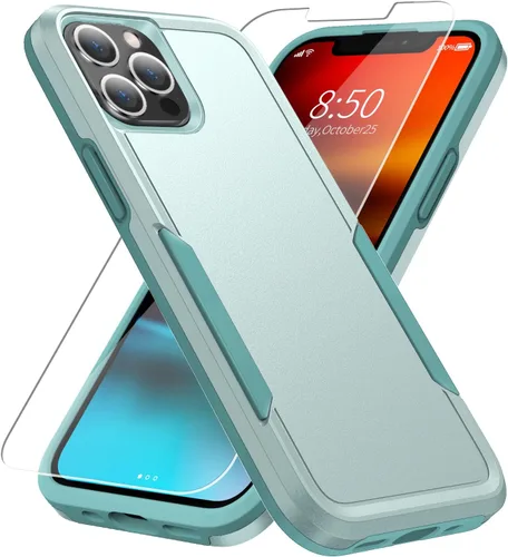 Miniatura 13 de Funda para iPhone 12 Pro Max, con protector de pantalla, [probada contra caídas de grado militar], resistente, resistente, a prueba de golpes