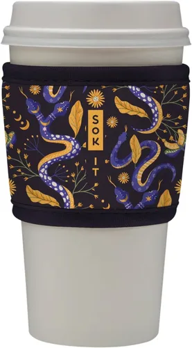 Miniatura 85 de Sok It HotSok Coffee & Tea - Funda de neopreno con aislamiento reutilizable (floral abstracto)