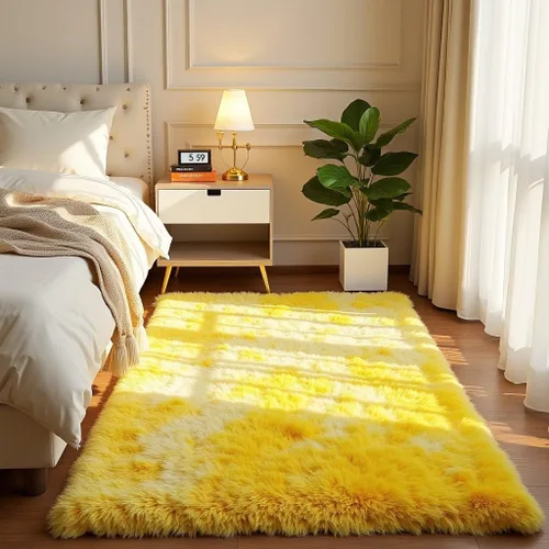 Miniatura 61 de Alfombra de área Softlife para sala de estar, alfombra lanuda mullida y esponjosa de 6 x 9 pies en color azul para dormitorio de niñas y niños, Azul