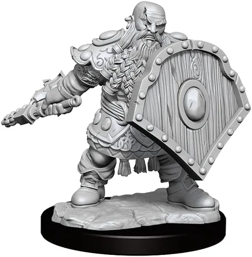 Miniatura 5 de WizKids D&D Frameworks: Dwarf Fighter Male - Sin pintar y sin ensamblar