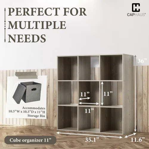 Miniatura 3 de CAPHAUS Estante organizador de almacenamiento resistente de 11 pulgadas, con borde exterior grueso, divisor de estantes con parte posterior
