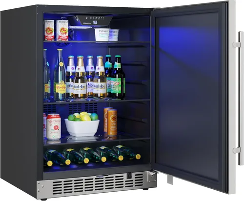 Miniatura 3 de EdgeStar CBR1501SLD 5.49 pies cúbicos 142 latas incorporado de acero inoxidable enfriador de bebidas