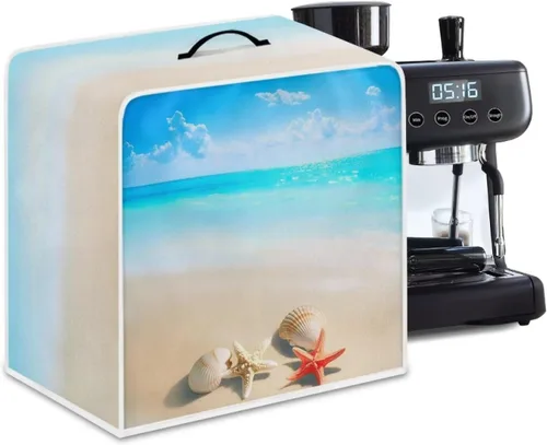 Miniatura 32 de Cubiertas para máquina de café con mango superior, resistentes a las manchas, para mezclador, compatible con la mayoría de cafeteras