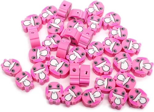 Miniatura 12 de 100 cuentas de arcilla polimérica mixta Heishi para hacer pulseras, aretes, collares, joyas Bola