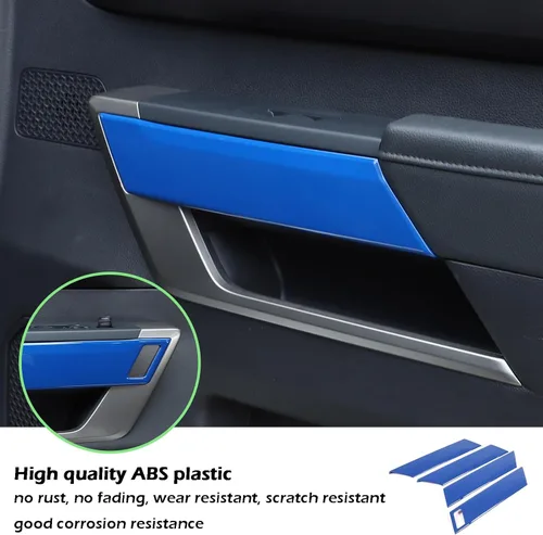 Miniatura 5 de Tira de decoración de panel de puerta interior de automóvil ABS para Toyota Tundra 2022 Protección de la puerta del automóvil, accesorios de moldura