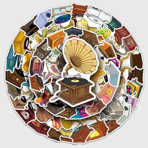 Miniatura 5 de Pegatinas Retro de Máquina de Escribir para Scrapbooking, 50 piezas Calcomanías Vintage de Máquina de Escribir, Pegatinas de Vinilo Impermeables