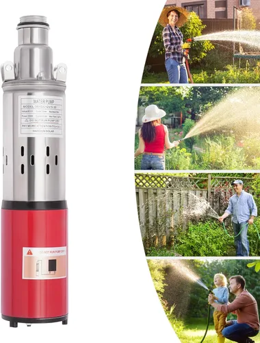 Miniatura 7 de Bomba sumergible de pozo profundo, CC 12 V, 250 W, 3500 R/Min, kit de bomba de agua eléctrica con energía solar, para riego de ranchos y granjas