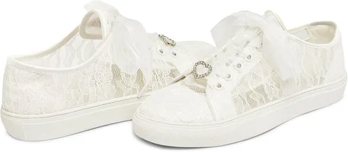 Miniatura 5 de JIAJIA 8832 Zapatos de boda Zapatillas de novia Zapatos de tenis de novia Zapatos de tenis de encaje