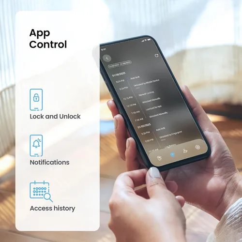 Miniatura 5 de Lockly Secure Pro Smart Lock Wi-Fi, Cerradura de puerta con teclado digital de entrada sin llave, Sensor biométrico de huellas dactilares 3D