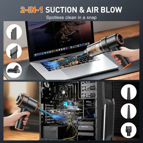 Miniatura 3 de KMM Aspiradora de mano para automóvil, aspiradora de 10000 PA y plumero de aire, aspiradora de alta potencia de 120 W, portátil, inalámbrico