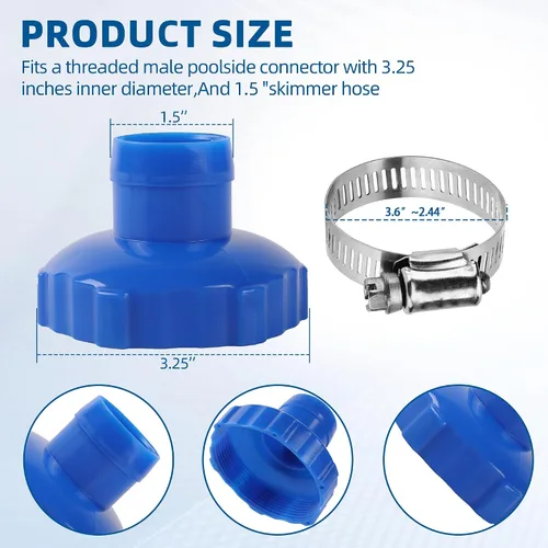 Miniatura 2 de TonGass 11238 Adaptador B de manguera de skimmer para piscinas sobre el suelo Intex Reemplazo exacto compatible con piezas de piscina Intex