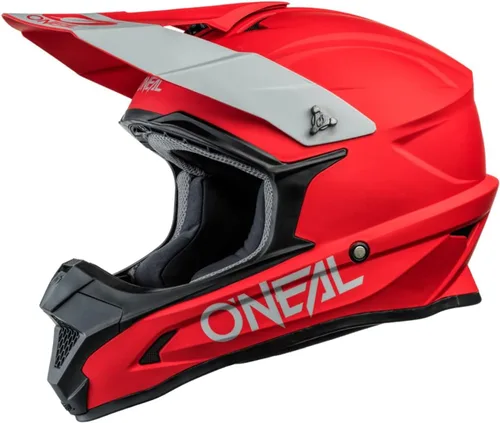 Miniatura 2 de O'Neal 1 casco de motocross todoterreno sólido SRS con combinación de gafas Rojo