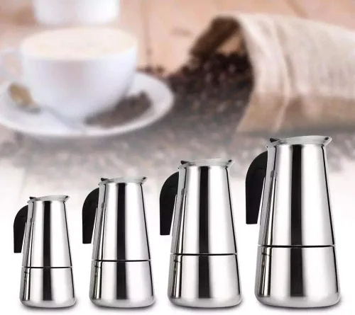 kkhouse Cafetera de Acero Inoxidable para Café Mocha Espresso Latte, Cafetera Percoladora para Estufa, Cafetera de Percolación, Herramienta para