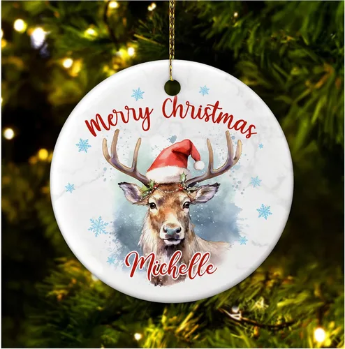 Miniatura 34 de Hyturtle Adorno de Navidad personalizado para amantes de las llamas, adorno de cerámica con nombre personalizado de llama, regalos lindos