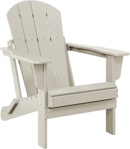 Miniatura 52 de HDPE Laguna Silla Adirondack plegable de polietileno (juego de 2), teca
