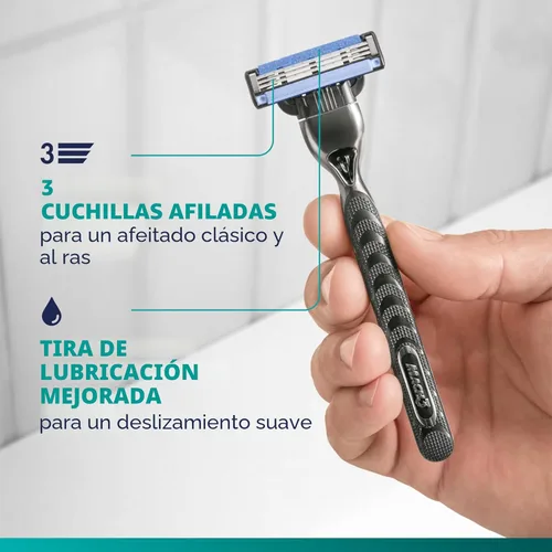 Miniatura 2 de Gillette Mach3 - Cuchillas de afeitar para hombres, repuestos de 3 cuchillas, 15
