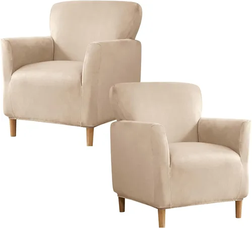 Miniatura 93 de Fundas de jacquard para sillón de banquete, fundas suaves para sillón, fundas elásticas de 1 pieza para sala de estar, funda antideslizante