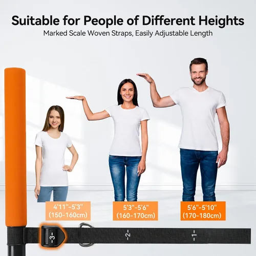 Miniatura 2 de Hommie Kit de barra de pilates portátil con bandas de resistencia para hombres y mujeres, barra de pilates mejorada de 3 secciones con bandas