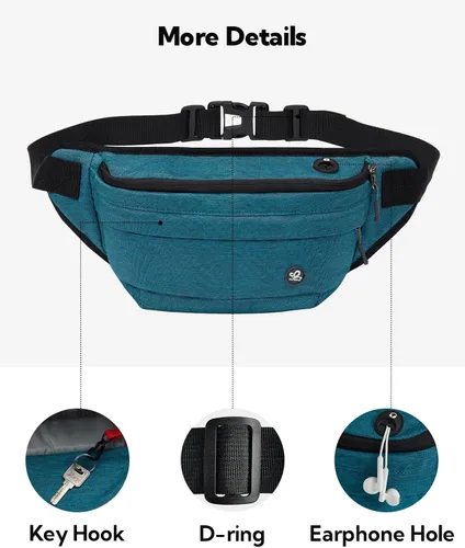 Miniatura 4 de WATERFLY Cinturón Riñonera para Correr: Riñonera de Cintura para Corredor Maratón Trotar Deportes Ejercicio Fitness Soporte para Teléfono Cinturón