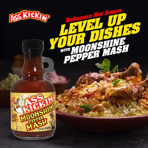 Miniatura 3 de ASS KICKIN' Moonshine - Puré de salsa picante de pimienta jalapeño de 9.5 onzas, prueba si te atreves, regalo gourmet perfecto para el fanático