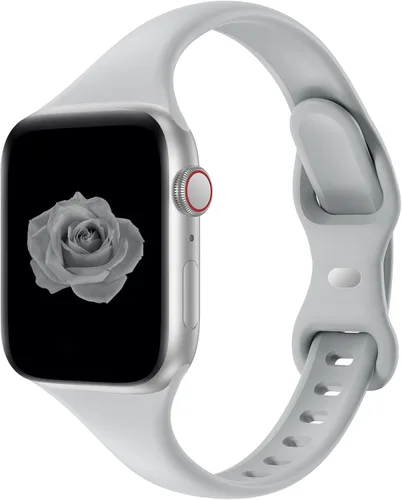 Miniatura 44 de Acrbiutu - Correas compatibles con Apple Watch de 38, 40, 41, 42, 44, 45, 46 y 49 mm, delgada, de silicona, para iWatch serie Ultra, 10, 9, 8, 7, 6