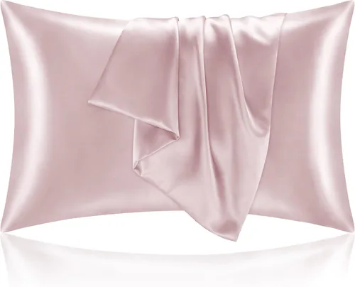 Miniatura 30 de Bedelite Funda de almohada de satén para el cuerpo, súper suave y refrescante, para el cabello y la piel, transpirable, sedosa y larga, 20 x 54 Rosa