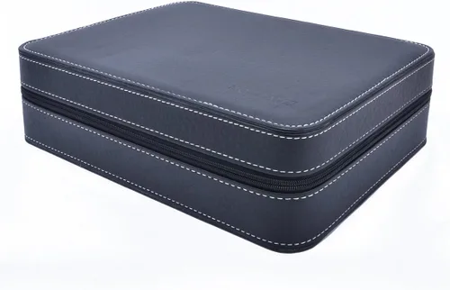 Miniatura 7 de Homeater Caja de reloj de 10 ranuras Caja de viaje portátil con cremallera Caja de almacenamiento de joyería de almacenamiento de almacenamiento