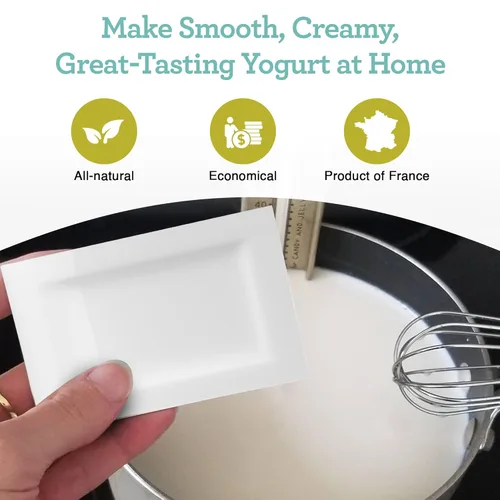 Miniatura 3 de Euro Cuisine RI1020 Iniciador de Cultivo de Yogur Totalmente Natural – Perfecto para Sin Lácteos, Leche Entera, Yogur Proteico – Bolsas de Yogur