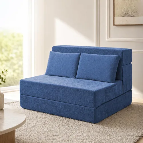 Miniatura 14 de Sofá Cama Plegable con Colchón, Sofá Cama Plegable con Funda para Silla de Cama con Almohada para Sala de Estar Oficina en Casa