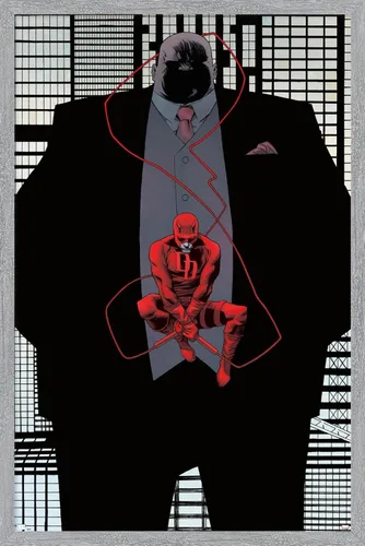 Miniatura 14 de Trends International Marvel Comics Daredevil - Póster de pared Kingpin Shadow, 22.4 pulgadas de largo x 14.7 pulgadas, versión enmarcada en bronce