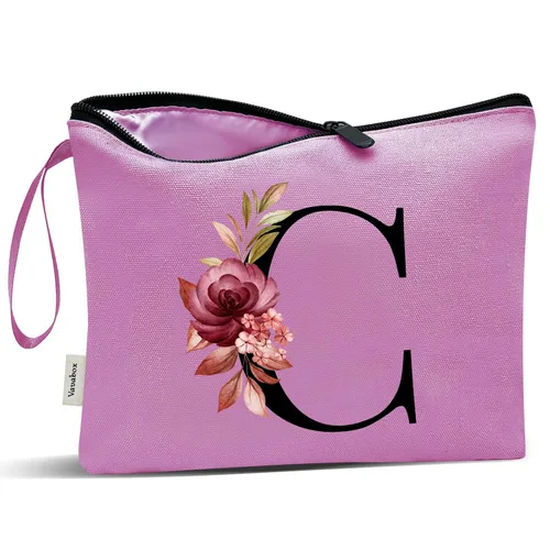 Miniatura 101 de Vavabox A-Z Bolsa de Maquillaje Personalizada, Regalos de Cumpleaños para Mujeres y Mamá, Regalos para la Mejor Amiga, Bolsa de Cosméticos
