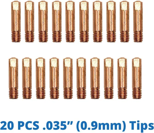 Miniatura 6 de Kit de 24 puntas de boquilla sin gas de núcleo de flujo, compatible con Lincoln Magnum 100L y Weld-Pak 100HD 125HD 140HD MIG soldador, MIG Eastwood
