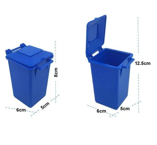 Miniatura 6 de Juego de basura automotriz de 3 colores ABS plástico pequeño cubo de basura camión de basura juguete