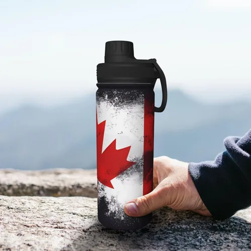 Miniatura 8 de Canadian Flag Insulated Stainless Steel Kettle Print Funny Water Bottle Insulated Ideal for Sports and Travel