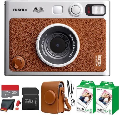 Miniatura 14 de Fujifilm Instax Mini EVO Hybrid Cámara instantánea (negra) con paquete de película instantánea Instax-Mini Twin de 40 hojas + tarjeta de memoria