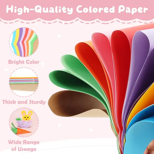 Miniatura 2 de 40 hojas de cartulina de papel kraft de colores de 8.5 x 11 pulgadas, 10 colores surtidos, tarjetas de felicitación de papel grueso para menús