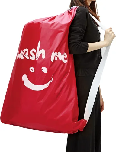 Miniatura 6 de HOMEST Paquete de 2 bolsas de lavandería de viaje XL Wash Me con correa, organizador de ropa sucia, lo suficientemente grande como para contener 4